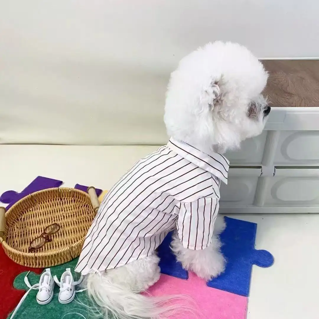 Dog Clothes For Teddy Bear & Bichon 2-piece Set Woolen Coat Shirt Vest Warm Winter Outfits pet Fashion Costume view 6