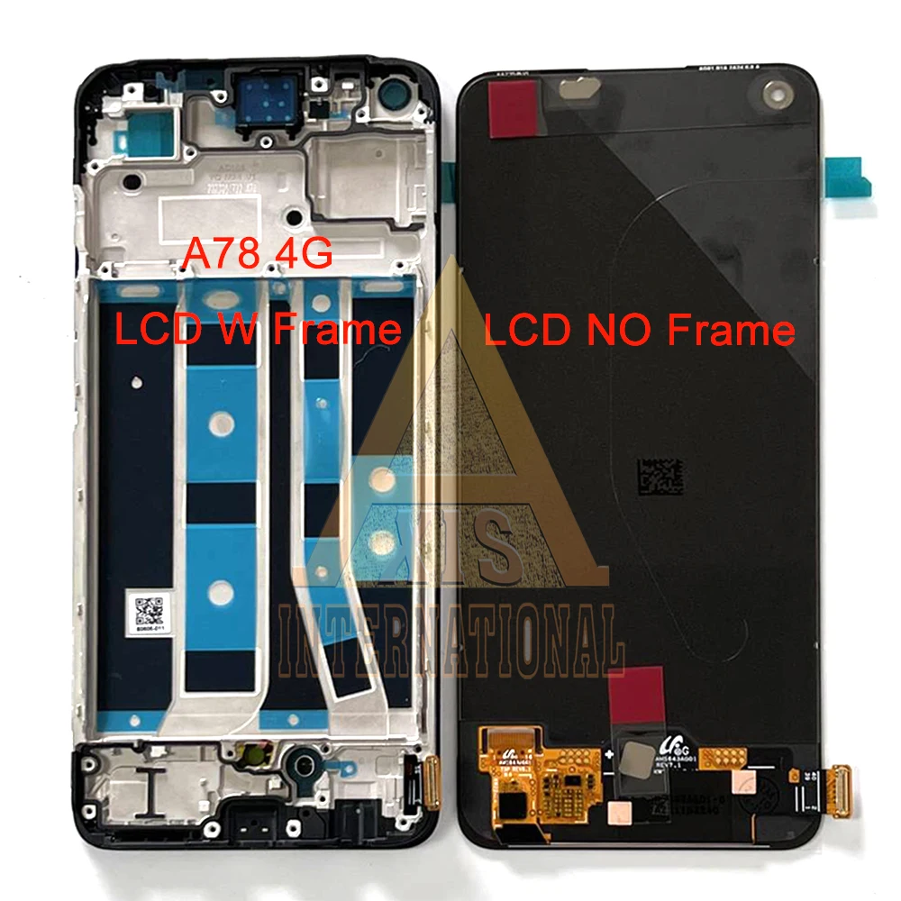 Oryginalny wyświetlacz Oppo A78 4G LCD CPH2565 ramka ekranu + Digitizer Panel dotykowy Oppo A78 5G LCD CPH2483 CPH2495 wyświetlacz LCD