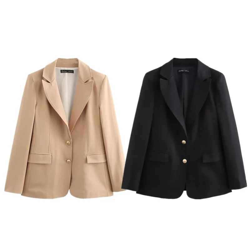 Autunno Inverno Donna Faion Slim Fit Lungo Sve irt Colletto Abito Jaet Nuovo Arrivo Pulsante Dettaglio Pendolarismo Sle 8635555