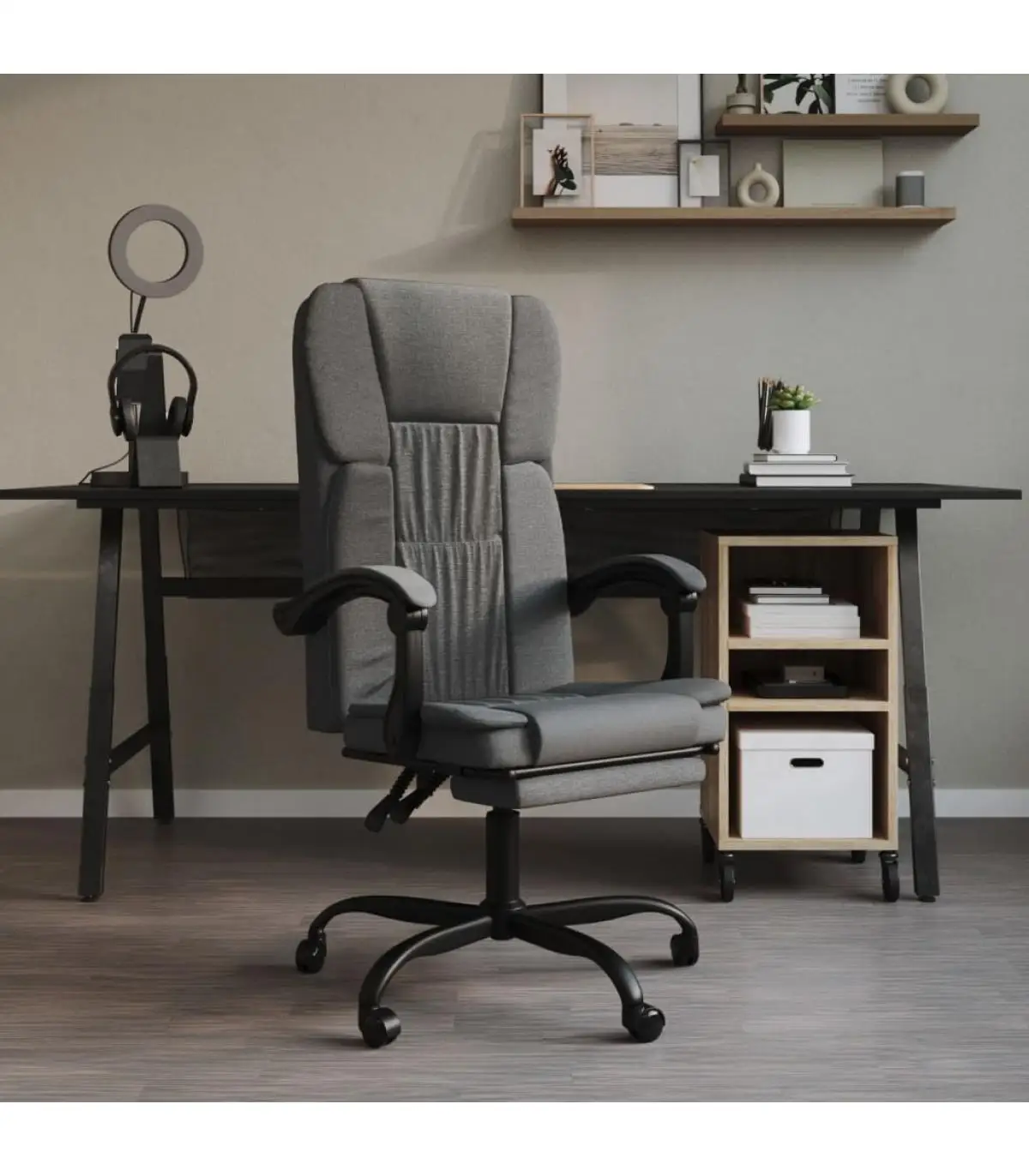 Office chairs dark gray fabric reclining office chair