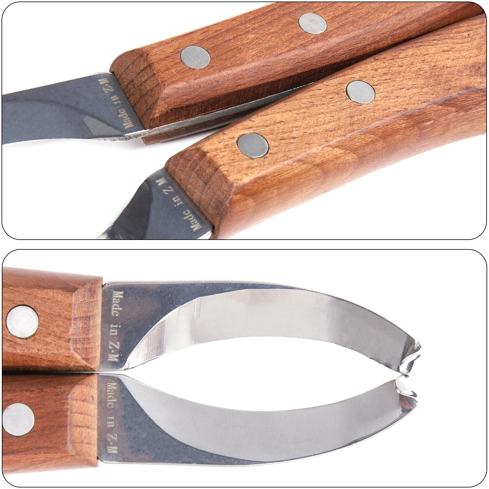 Horseshoe Knife Cattle And Sheep Hoof Trimmer Stainless Steel Left And Right Hand Design Horseshoe Cutting With Wooden Handle