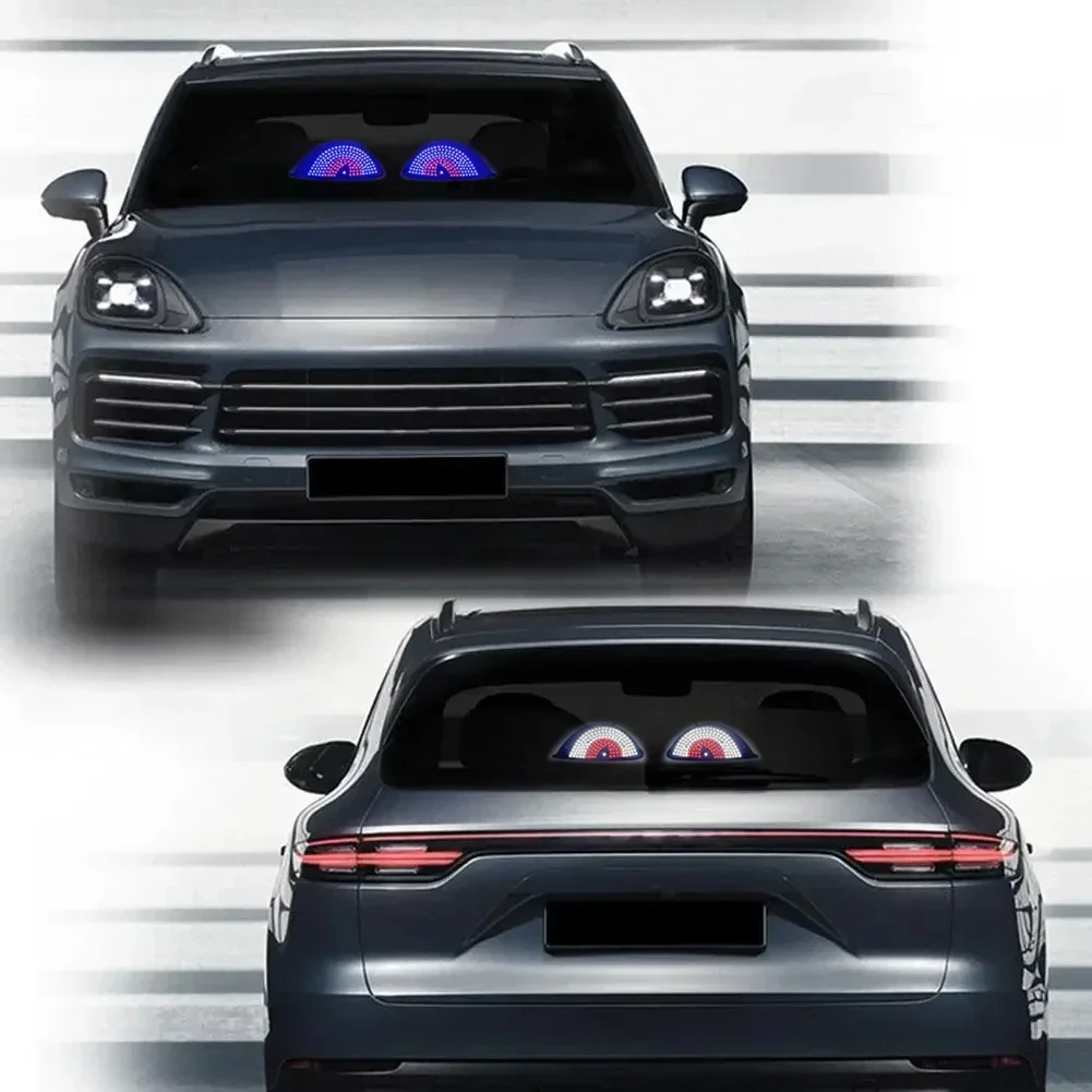 

Car Devil Eyes Light Modification Eye Animation Led Display Decor Pixel Panel Window Trim Lamp USB Multi-Mode Warning Lamp 2PCS