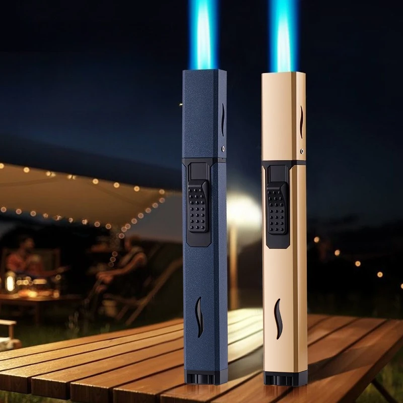 1300° High Temperature Spray Gun Butane Gas Torch Lighter Visible Gas Window Outdoor BBQ Kitchen Cigar Lighters Smoking Gadget