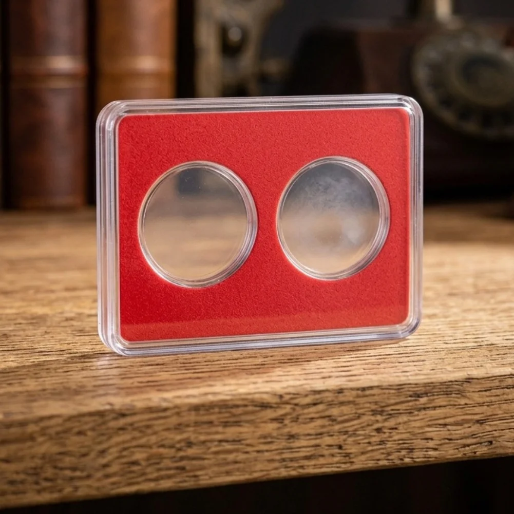 Display Coin Protection Box Holder Case Collection Commemorative Organizer Protector Transparent  Display Coin