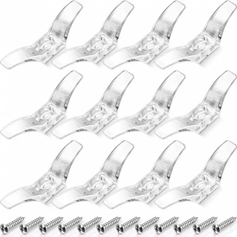 12Pcs Jaloezieën Haken Jaloezieën Klepstandsteller Touw Clip Blind Touw Winder Schroeven Voor Jaloezieën Gordijn Schaduw Touw Draad Winders