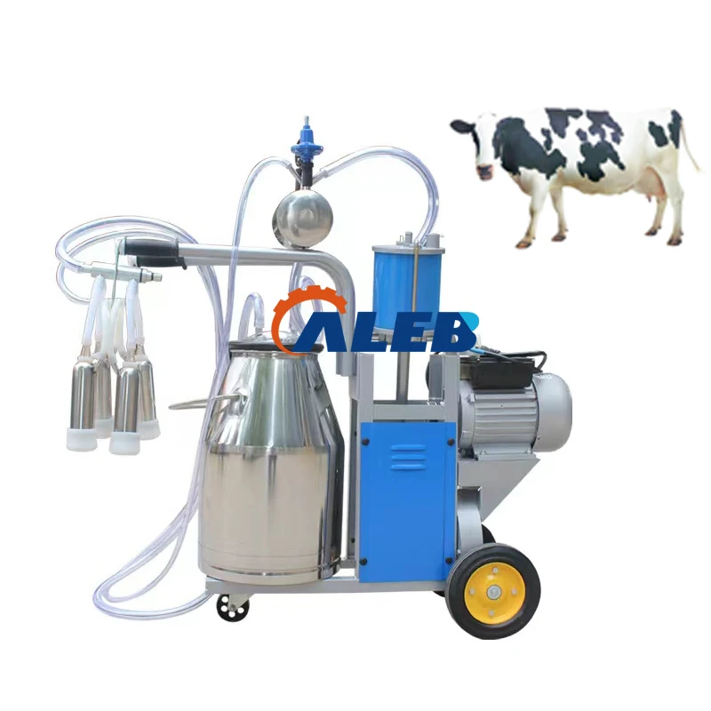 

Tank Automatic Pump Engine Milking Machine Dairy Farm Equipment Vacuum Type Double Bucket