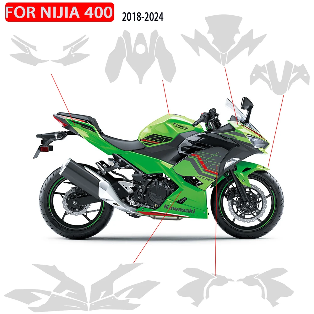 

Мотоцикл PPF подходит для nimia 400 18-24 для Kawasaki nimia 400 ТПУ специальная настоящая защита обтекателя прозрачная пленка против царапин