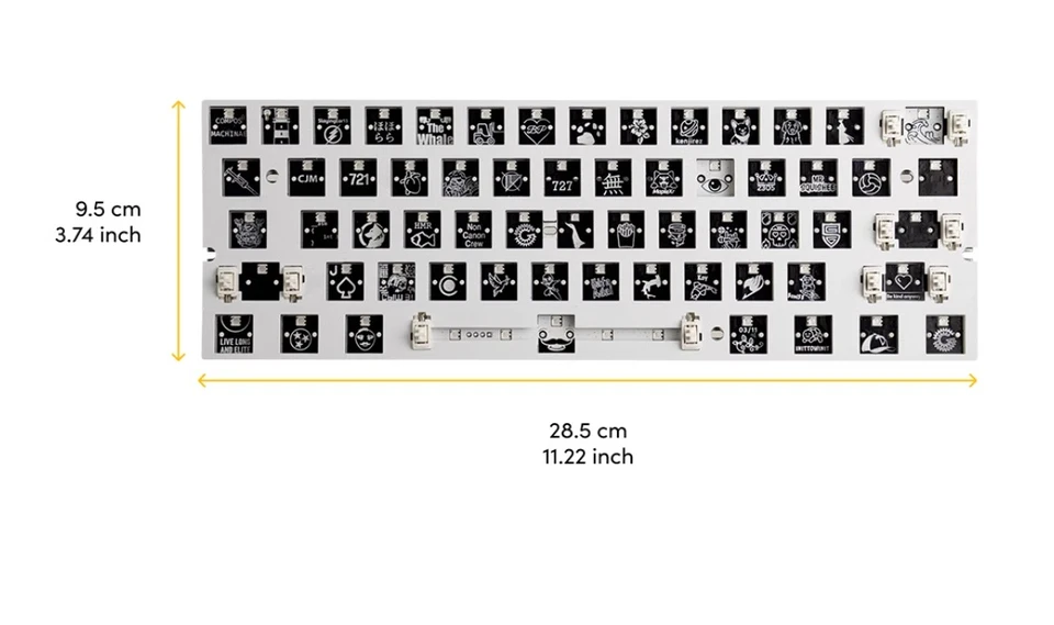 Wooting 60he+ 80he Module Pcb Customized Magnetic Axis Keyboard