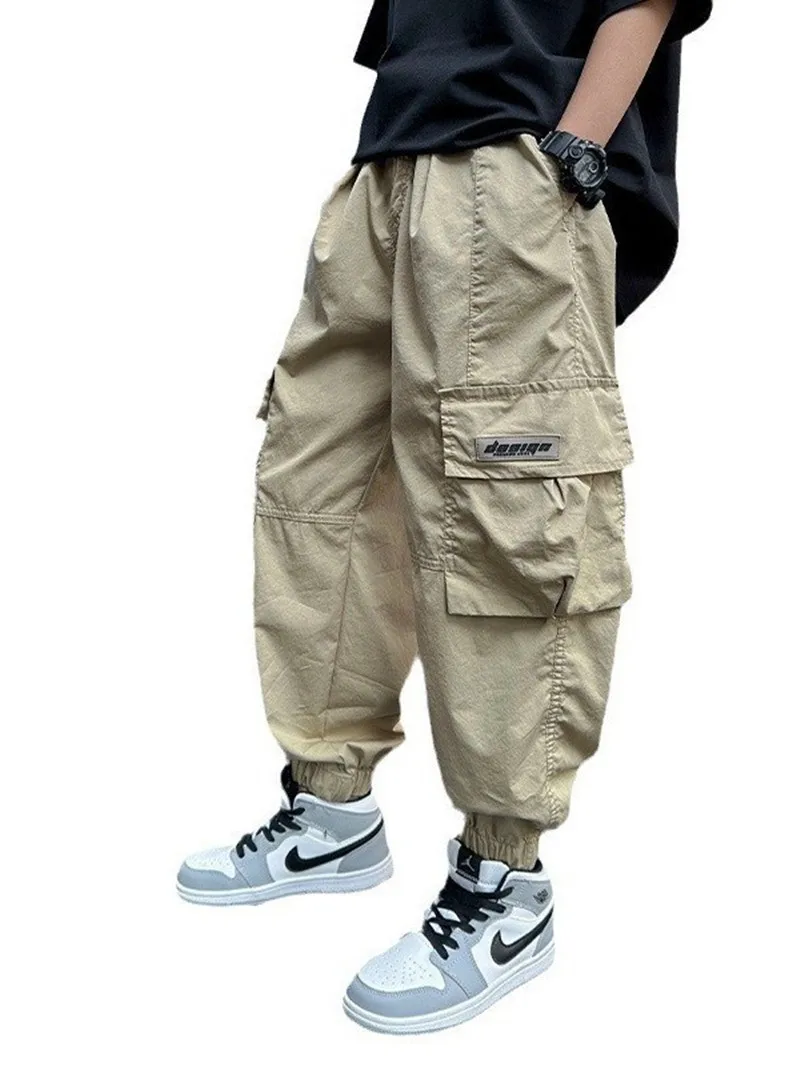 Cargo Pants For Boys Hight Quality Spring Autumn Children Trousers Casual Kids Streetwear Pants Teenage Clothes For 110-170cm image 5