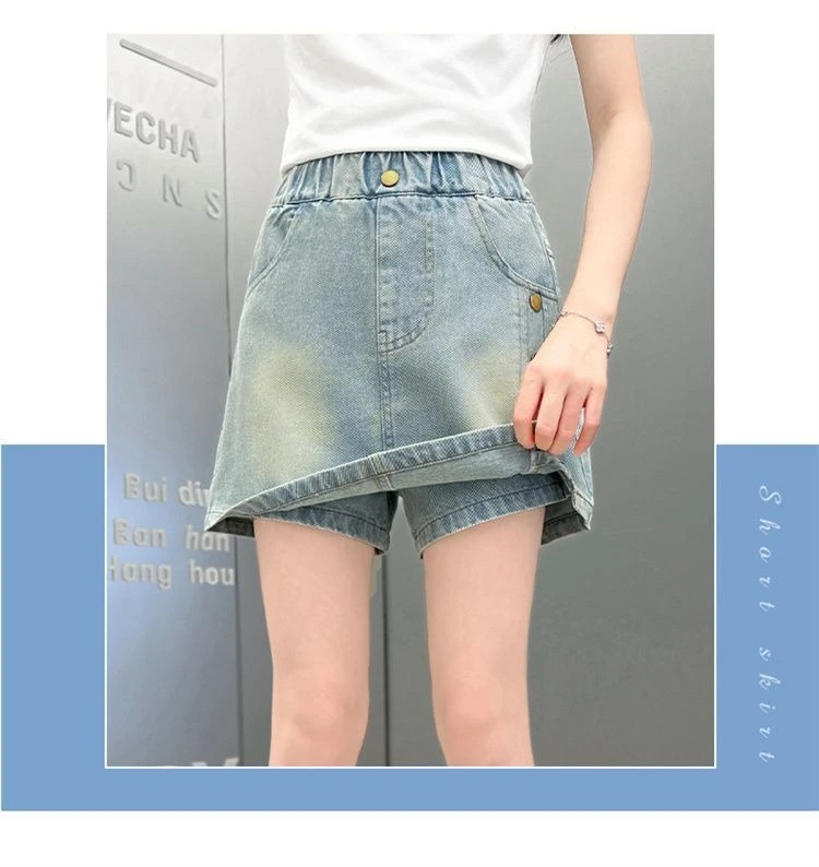 Girls Jeans New 2025 Long Pants Summer Shorts Fashionable Summer Clothing Thin Pants Skirt - view 6