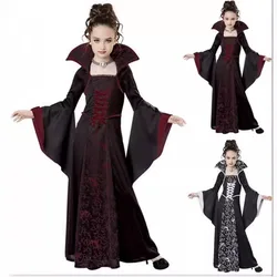 Halloween New Children's Clothing Halloween Fantasy Vampire Costume Girl Witch Role Playing Children's Party Performance Costume