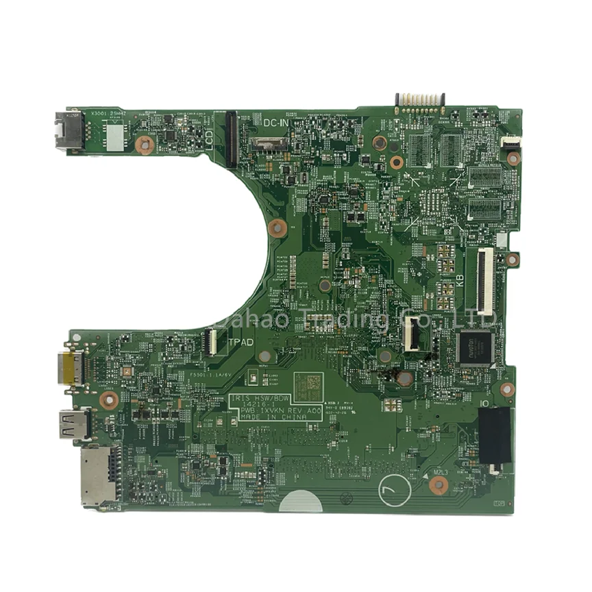 1XVKN 14216-1 For Dell Inspiron 3458 3558 Laptop Motherboard With Core I3-5015U I5-5200U DDR3L CN-0MNGP8 0MHDT2