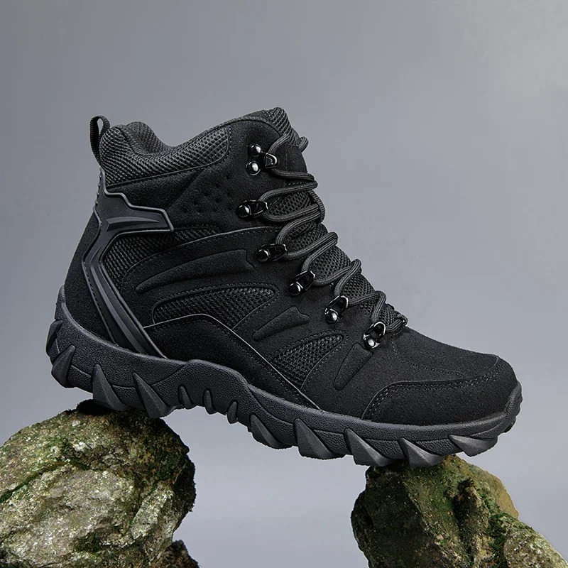 Men's Desert Combat Boots Men Ankle Boots Male Hiking Shoes Tactical Boots Big Size 39-46 Work Safety Shoes Motocycle Boots