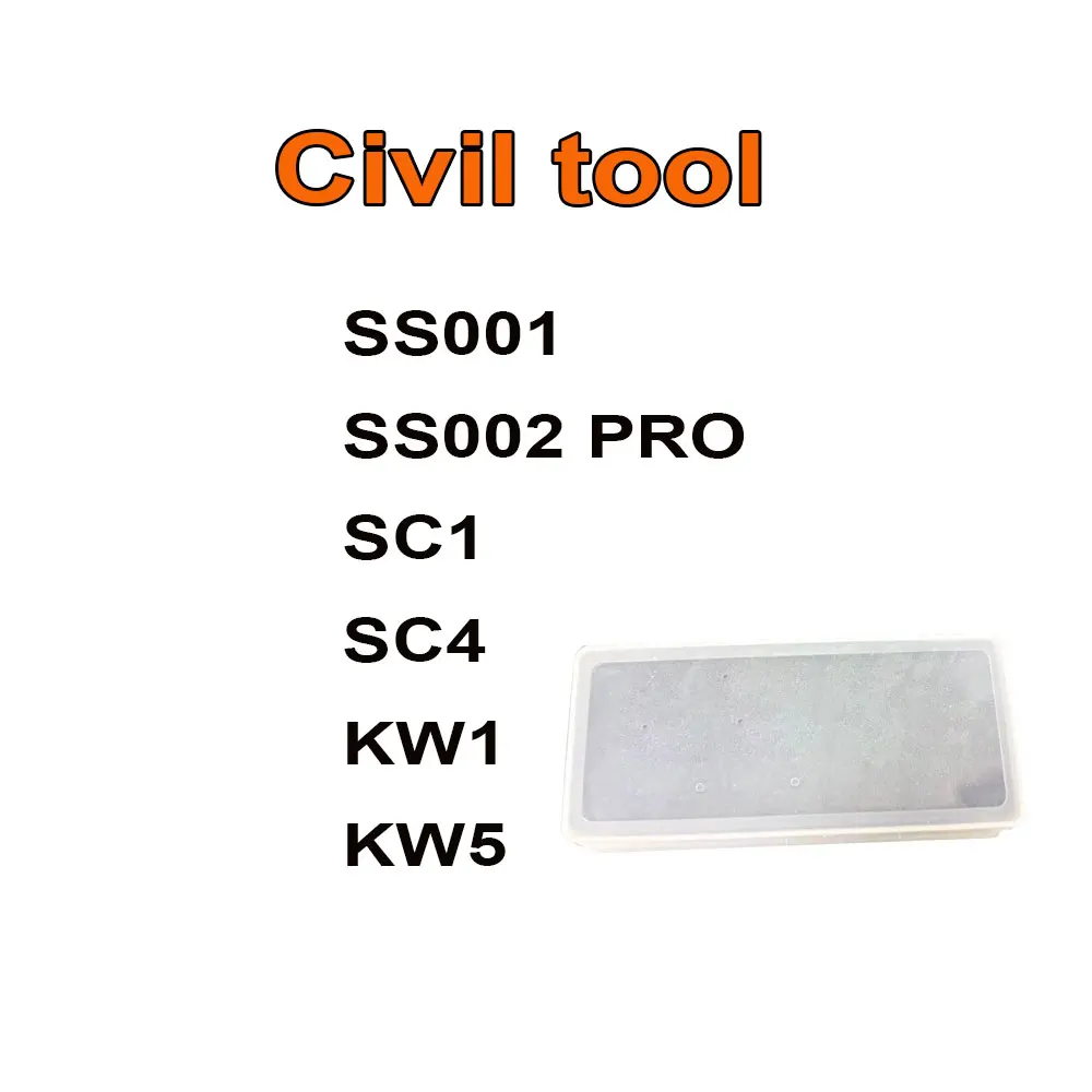 Lishi Style 2 in 1 Tool SS001 SS002 PRO SC1 SC4 KW1 KW5 Tools for S-Groove Door Lock,Pro 2 in 1 Decoder and Pick Tools