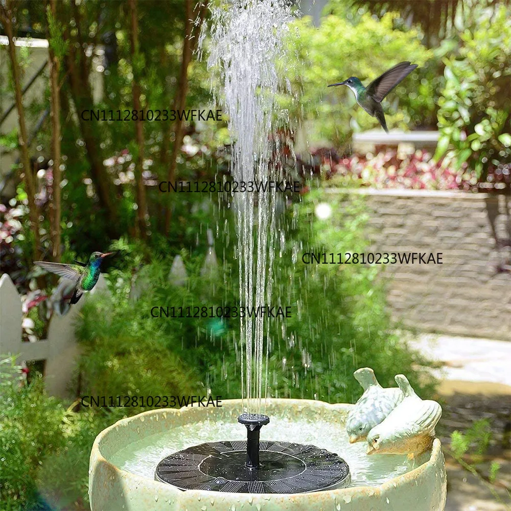 Solar fountain pump with 8 nozzles, floating garden pond decoration without electricity, outdoor water feature