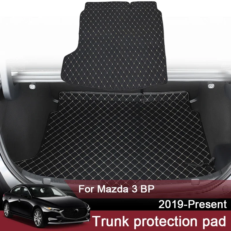 

1 шт. автомобильный Стайлинг, коврик на задний багажник для Mazda 3 BP 2019-настоящее время, кожаный водонепроницаемый автомобильный грузовой коврик, внутренний аксессуар