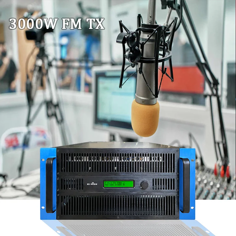 High Power 3kW FM Broadcast Transmitter 3000W for Radio Station