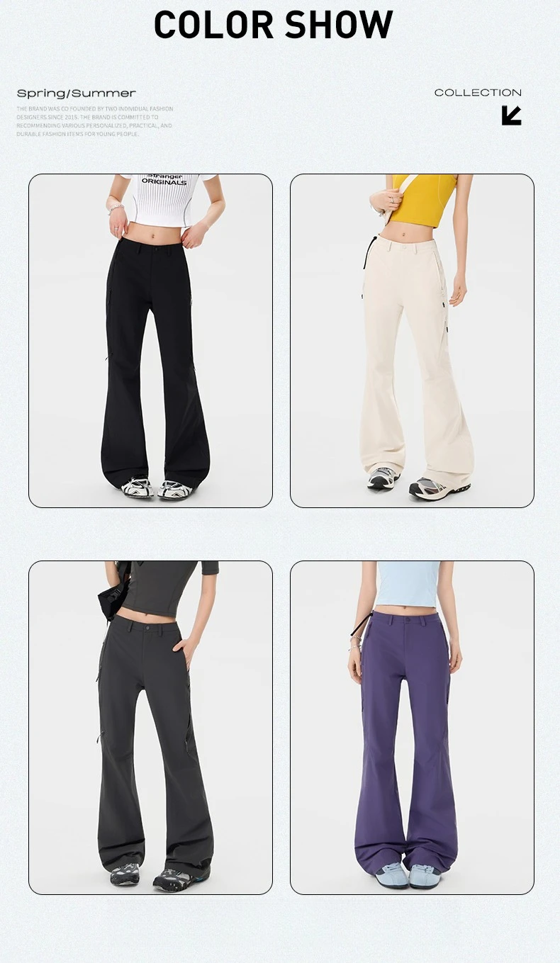 Damen-Freizeithose mit weitem Bein für Frühjahr/Sommer 2026 – Trendiges Slim-Fit Micro-Flare-Design für Jugendliche und Streetwear – Detail 4