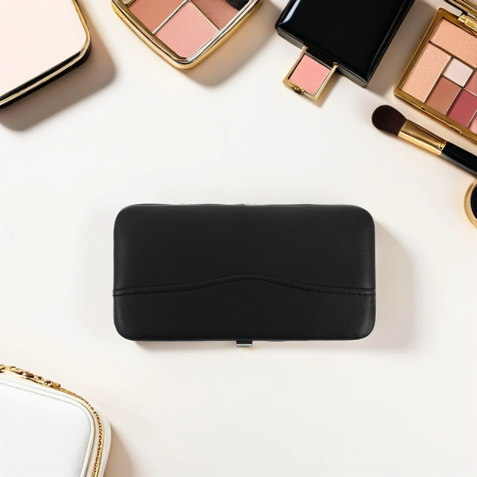 بو رمش تمديد الملقط حالة صغيرة فارغة المنظم حقيبة التخزين المحمولة السفر الحال بالنسبة لاش تطعيم مقص