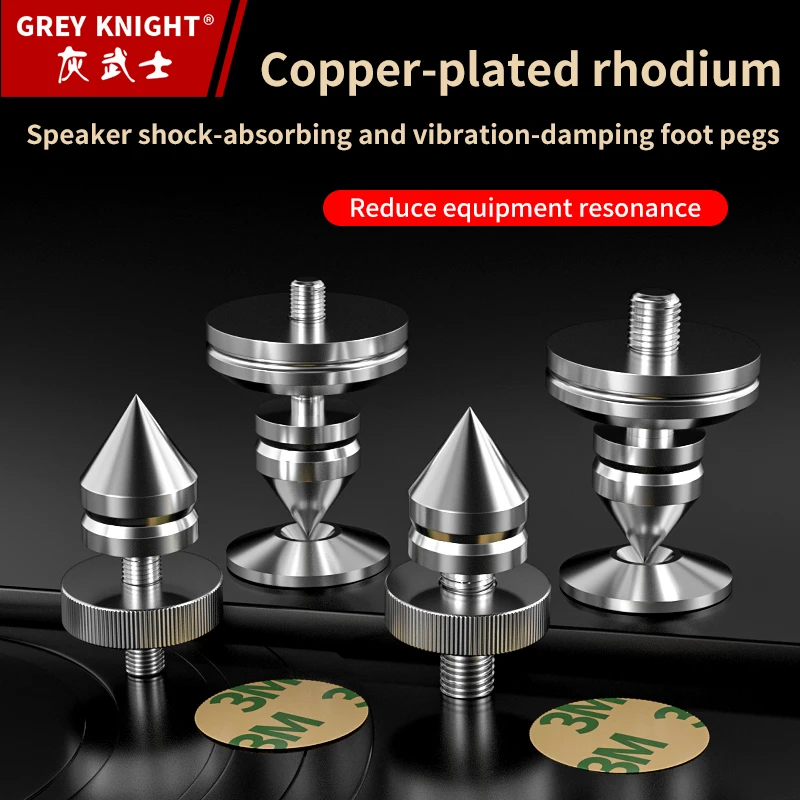 Grey Knight Audio Shock Absorbing Foot Rests for Shelf Cabinets, Speaker Box, Machine Feet, Shock Absorbing Foot Pads
