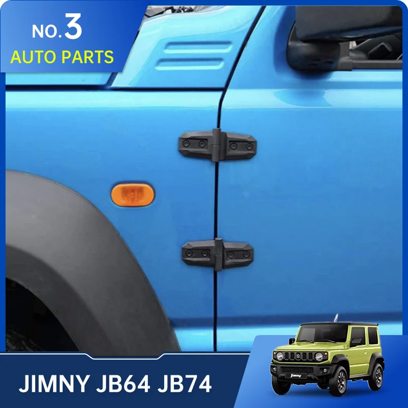 4Pcs ABS Car Engine Hood Door Hinge Decoration Cover Trim For Suzuki Jimny JB64 Sierra JB74W 2019 2022 Exterior Styling Accessor