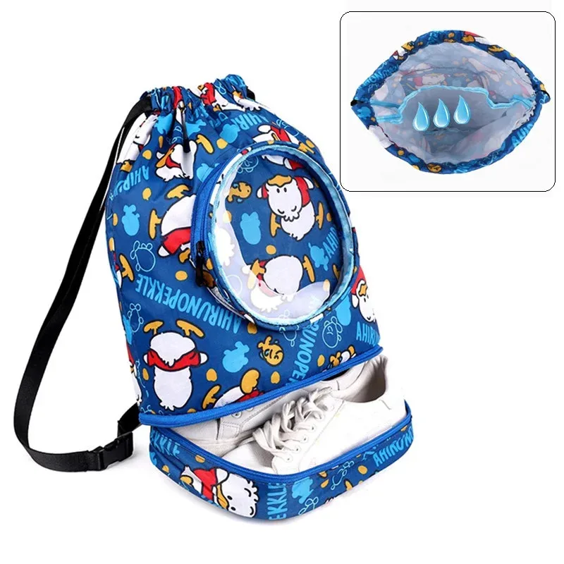 This Is Waterproof Drawstring Sports Backpack Beach Child Travel Luggage Handbag Girls Weekend Swimming Training Bag For Sports