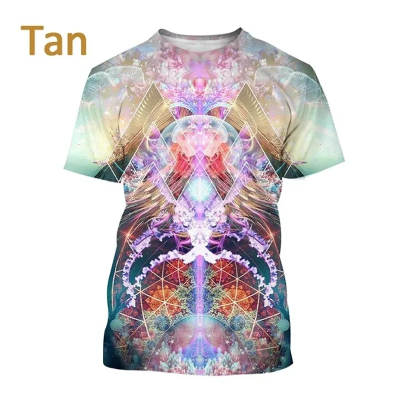 New Summer Digital Art Creative Personality T Shirt 3D Print Colorful Vertigo Fluorescent Tiger Leopard Eagle Unisex Cool Tshirt