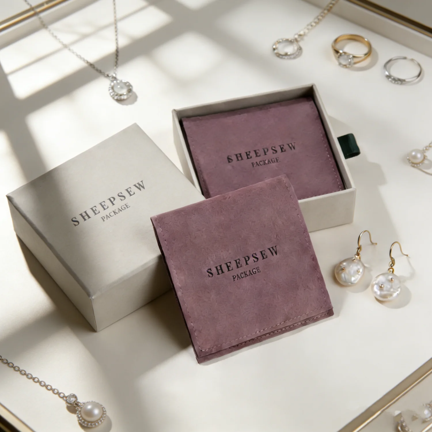 

20 шт. 9x9 см персонализированные подарочные коробки для украшений с нанесением логотипа, набор для упаковки ювелирных изделий