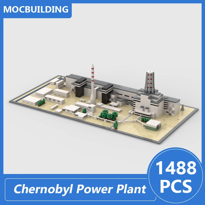 Chernobyl Power Plant Model Moc Building Blocks Diy Assemble Bricks Architecture Series Display Collection Toys Gifts 1488PCS