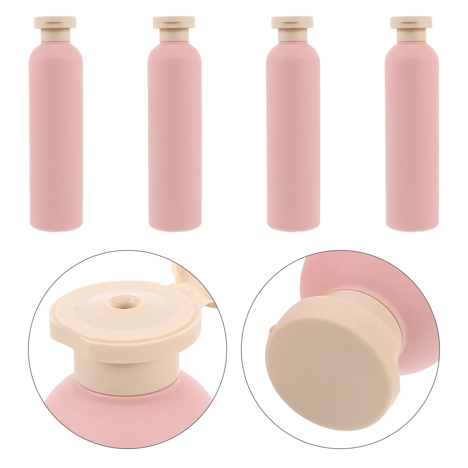 

4Pcs Travel Bottles Refillable Leakproof Compact Squeeze Bottles Pe Material Empty Travel Containers for Lotion Shampoo Body