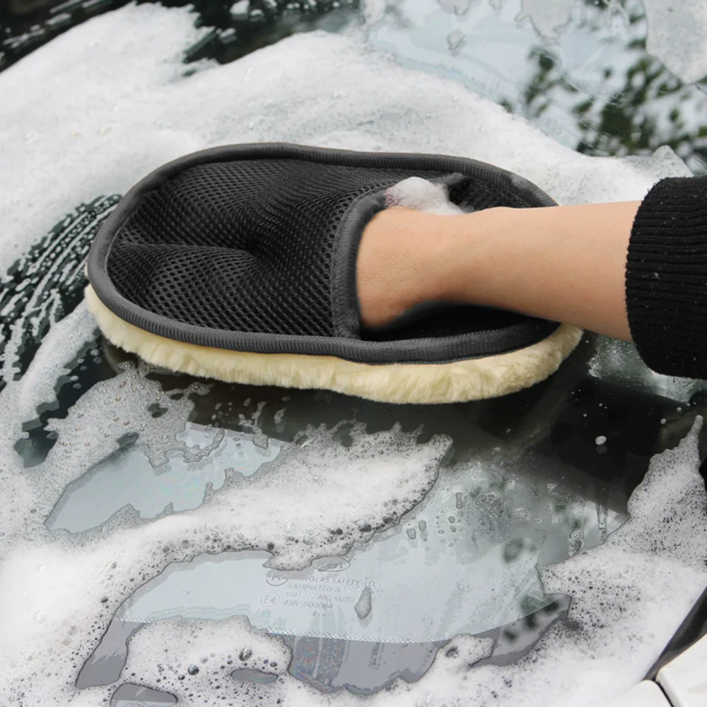 1/3pcs Car Cleaning Sponge Glove Car Polishing Washing Mitt Gloves Microfibre Wash For Automotive Kitchen Homes Cleaner Tools