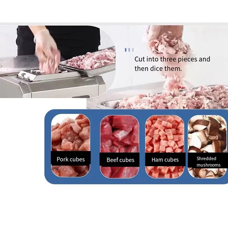 

Настольная автоматическая электрическая машина для нарезки замороженного мяса, ветчины, сыра