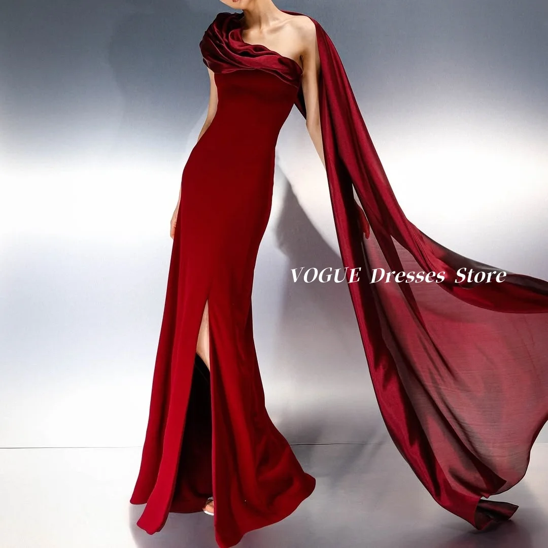 

Elegant Mermaid Prom Dresses One Shoulder Sexy Slit Chiffon Evening Dresses فساتين للمناسبات الخاصة فساتين سهرة Customized