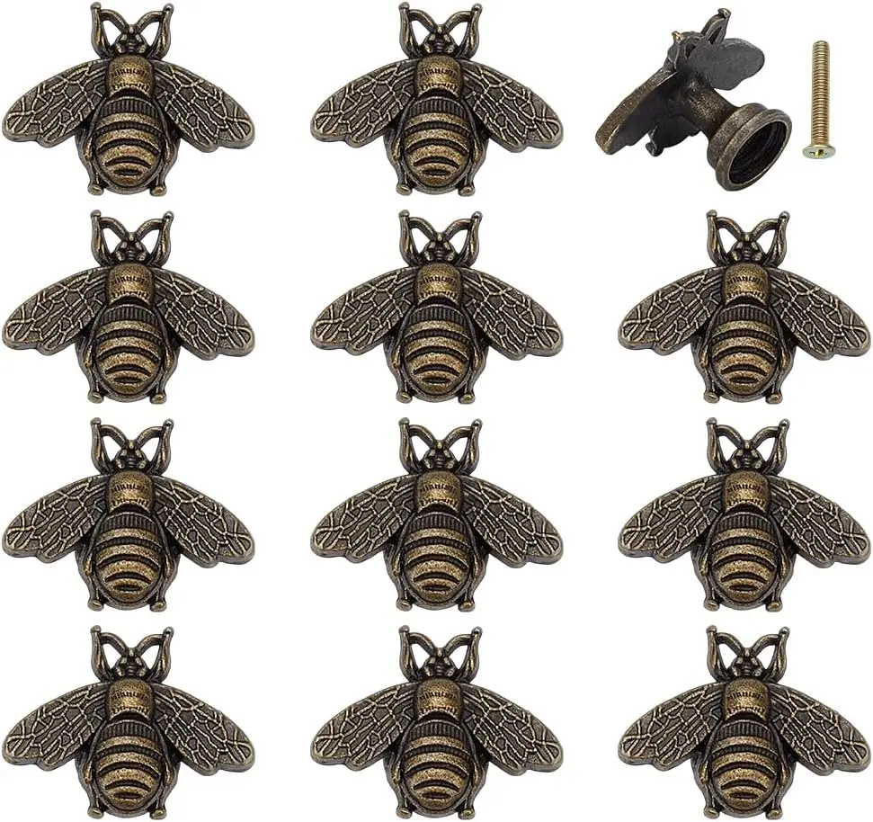 Antique antique polishing bee box handle, retro honeycomb style bar drawer handle, suitable for kitchen cabinet