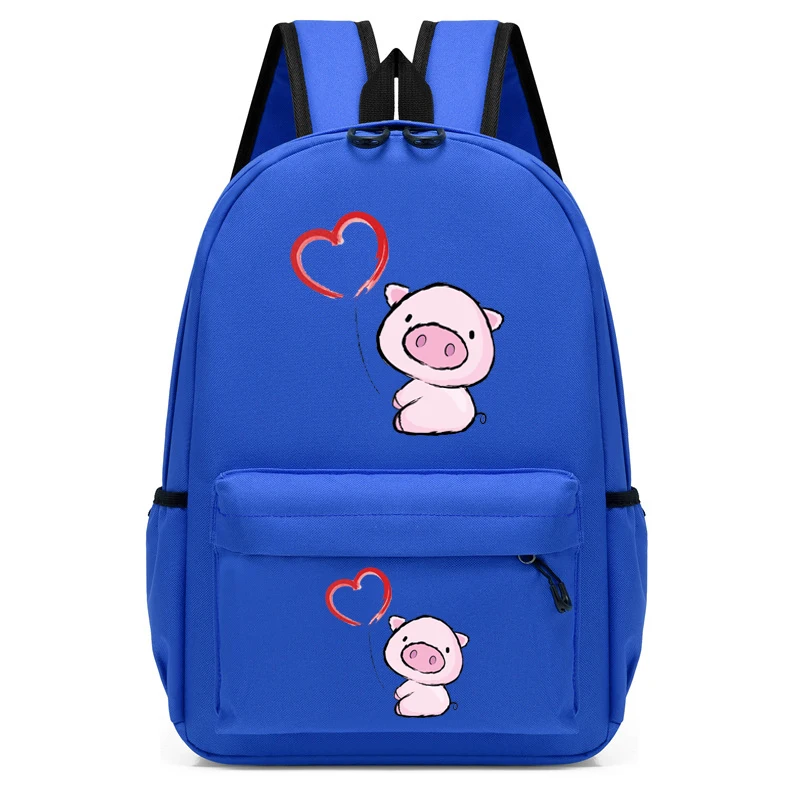 Mochila Kawaii bonito para crianças, jardim de infância Schoolbag, Kids Bag, Coração Pig Print, Student Bookbag, Viagem Mochila