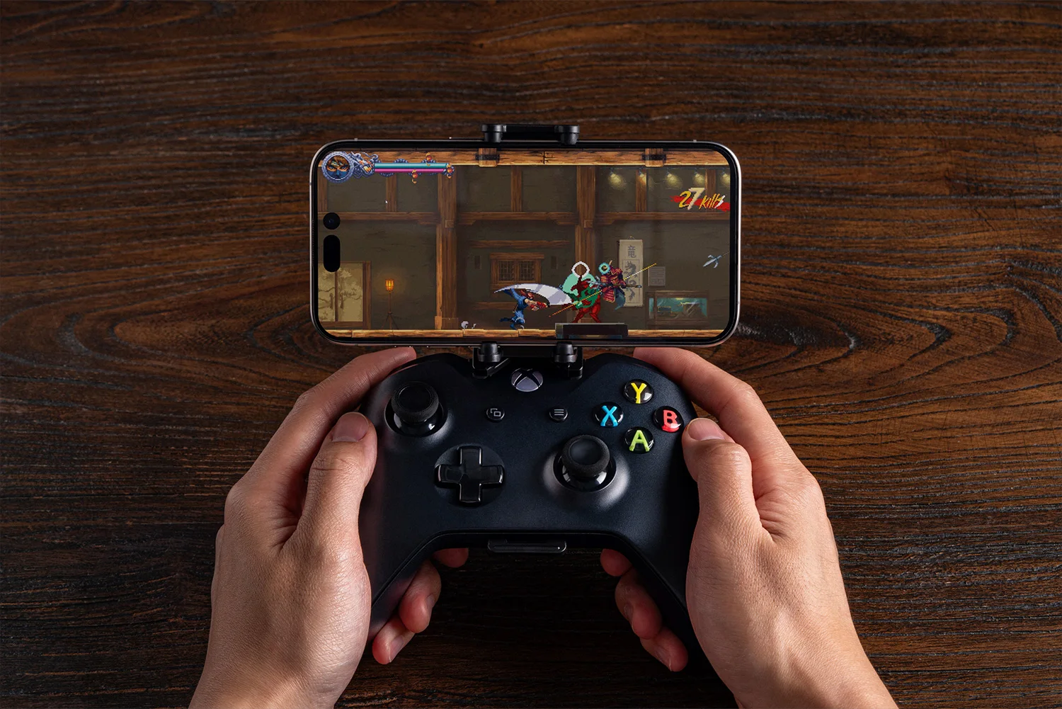 8BitDo حامل الهاتف المحمول الألعاب كليب حامل ل Xbox & Xbox Elite، Pro 2، SN30 Pro، Ultimate 2 وحدات تحكم لاسلكية غمبد مقبض