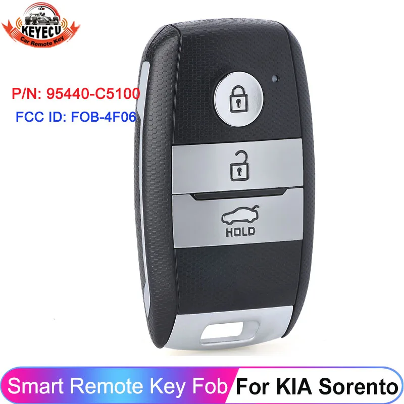 

KEYECU 95440-C5100 FCC ID: FOB-4F06 для KIA Sorento 2015 2016 2017 2018 умный пульт дистанционного управления 433 МГц ID47 чип брелок 95440C5100