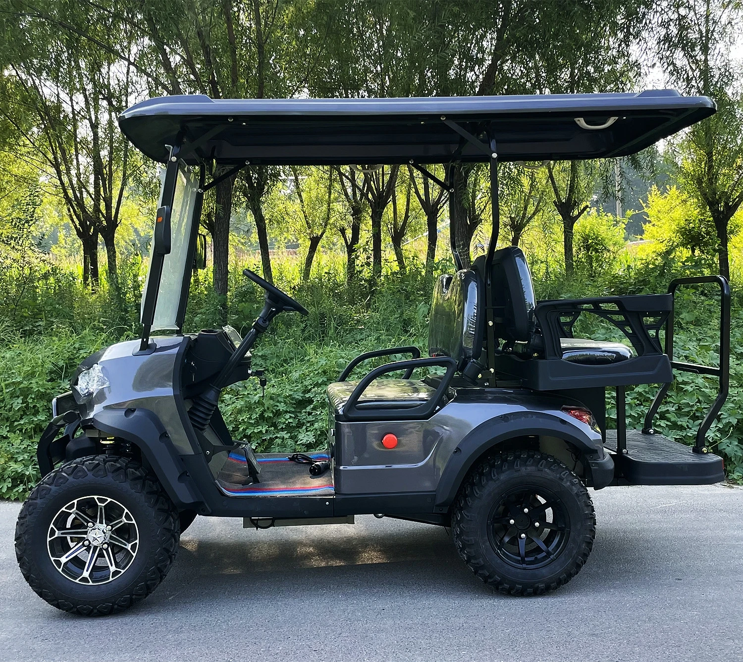 عربة جولف كهربائية، عربة جولف رائدة للصيد على الطرق الوعرة، مع عربة يد كهربائية ذاتية الحماية على الطرق المنحدرة #3