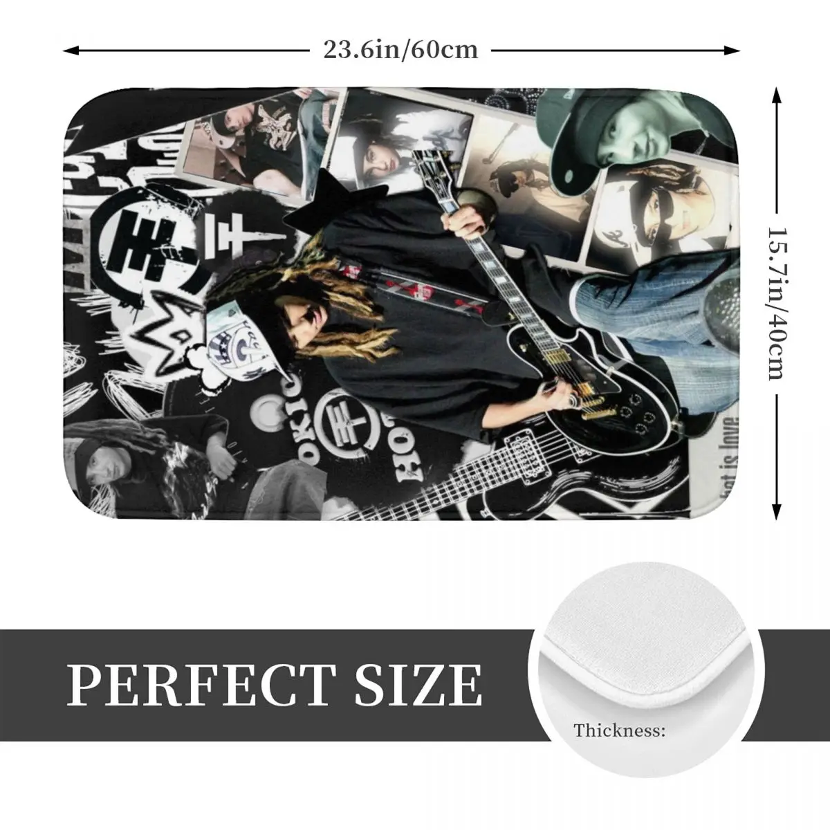 Tokio Hotel Tom Kaulitz Music Band Doormat Durable Carpet Rug Kitchen Entrance Home Floor Mat for Bathroom Footpad Mats