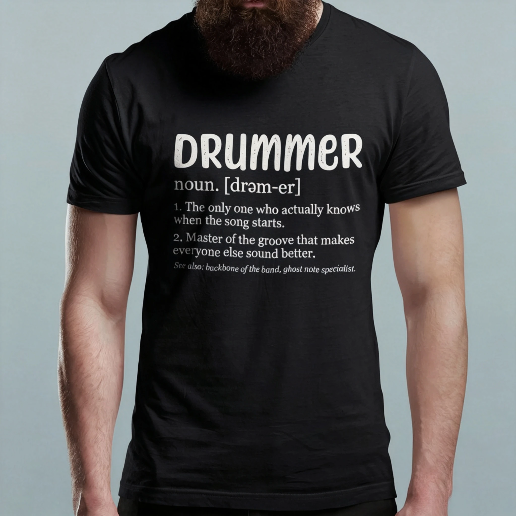 Summer Music Art Style, Casual Fashion, Loose Oversized Tops, Funny Drummer Dark Humor T-shirts