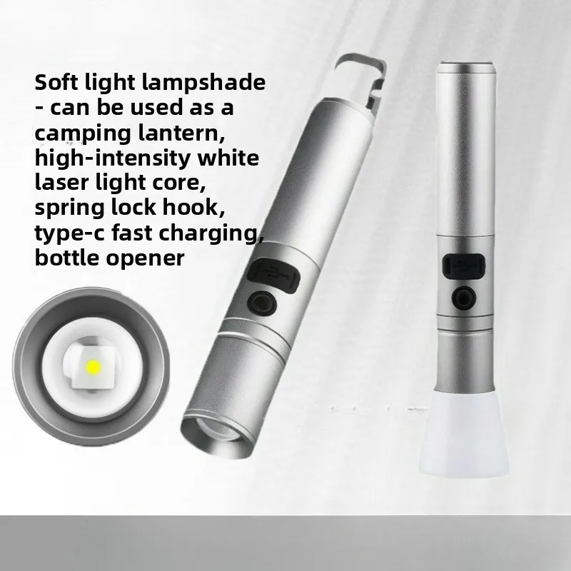 

Новый уличный перезаряжаемый белый лазерный свет из алюминиевого сплава с телескопическим зумом, высокая мощность, супер яркий светодиод дальнего действия