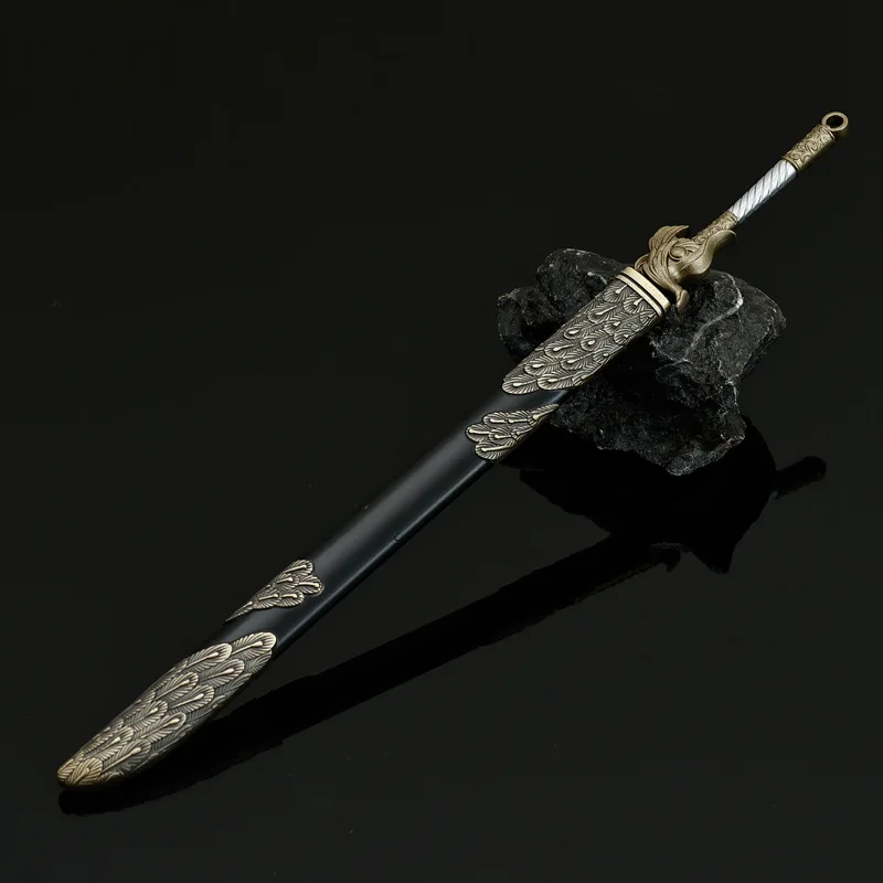 22cm armas frias antigas modelo taixu espada com bainha jogo periférico artesanato brinquedo faca mesa ornamento colecionável presente do menino