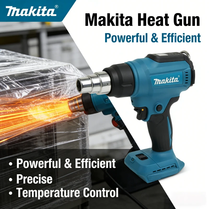 

Беспроводной термофен Makita 18V 550 ° Портативный термофен с контролем температуры и LED-дисплеем для пайки и нагрева воздуха