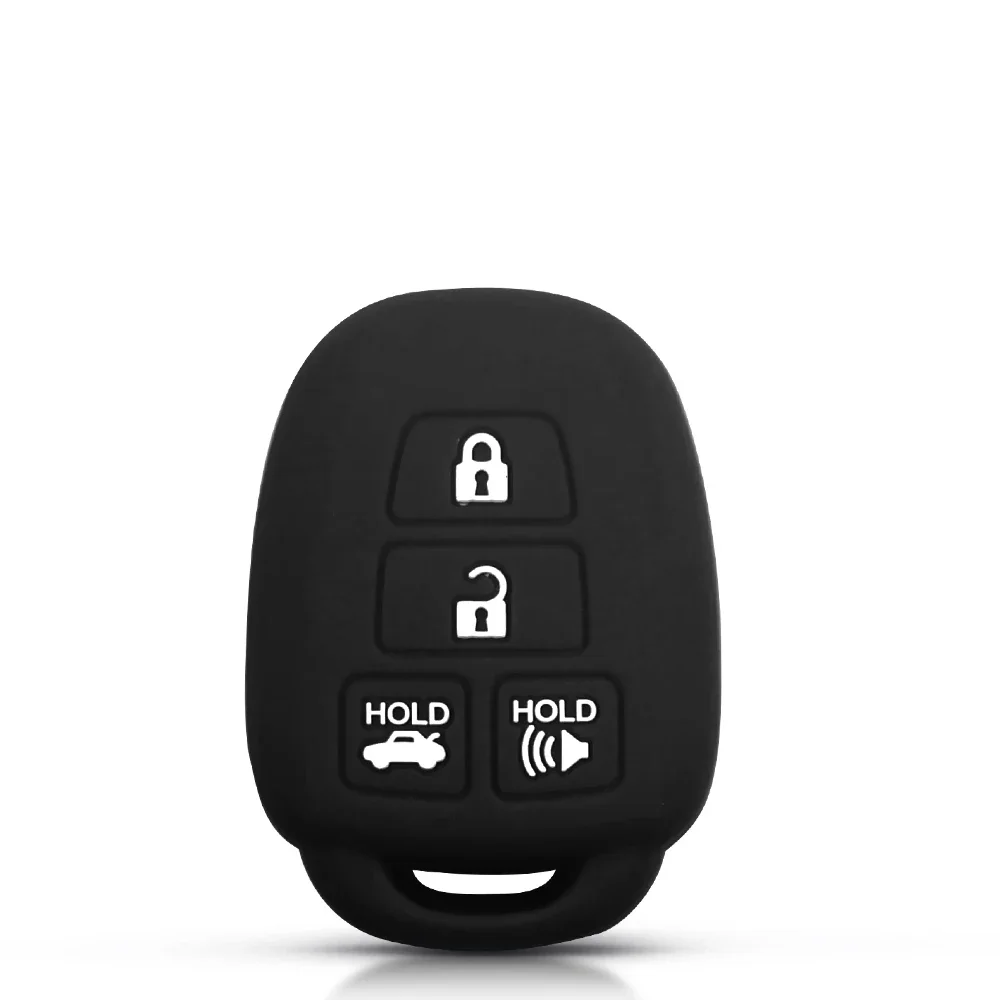KEYYOU 3/4 Buttons For Toyota Camry Corolla RAV4 Vios Prius C Highlander 2012-2016 2017 2018 Car Key Silicone Car Case Key