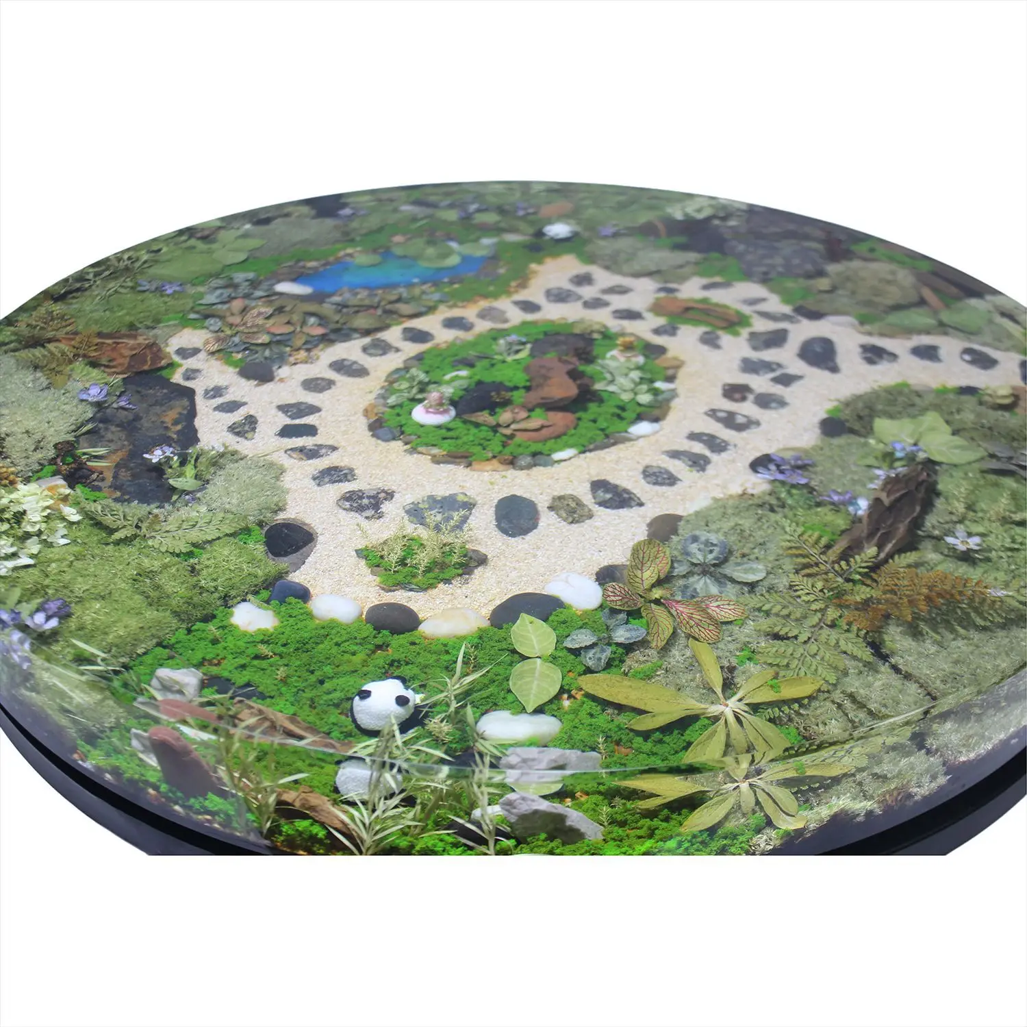 اليدوية الراتنج الطحلب حديقة المناظر الطبيعية الجدول الراقية طاولة القهوة غرفة المعيشة شرفة المنزل طاولة القهوة الشاي #5