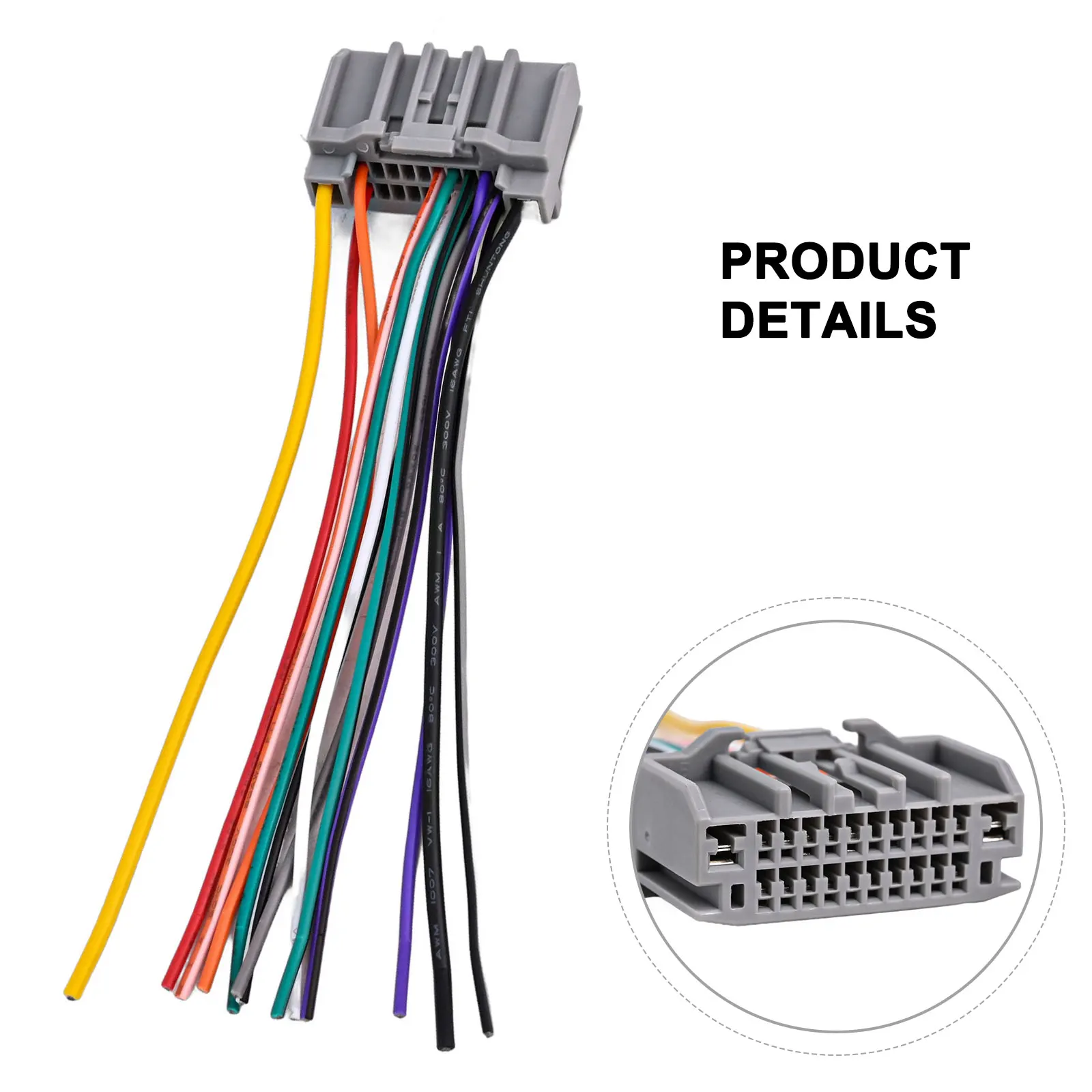 

For Radio CD Wiring Harness Adapter Plug Harness Adapter Plug Harness Adapter Plug Color Coded Easy Installation