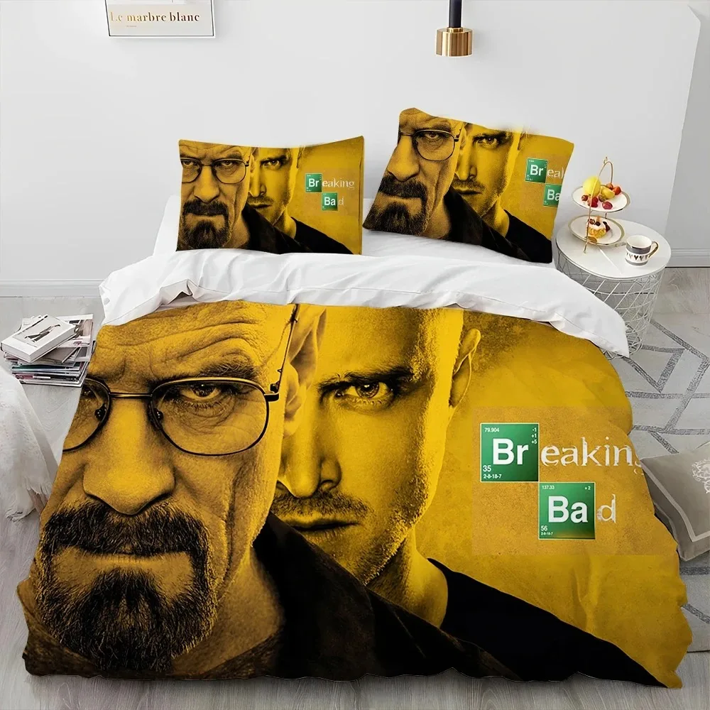 3D Breaking Bad Walter Hartwell Comforter Bedding Set,Duvet Cover Bed Set Quilt Cover Pillowcase,king Queen Size Bedding Set Kid