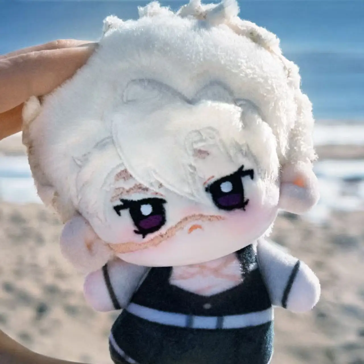 Caliente 10cm Demon Slayer Anime Shinazugawa Sanemi peluche lindo llavero de muñeca Pandent figura de dibujos animados de peluche accesorios juguetes Pandent