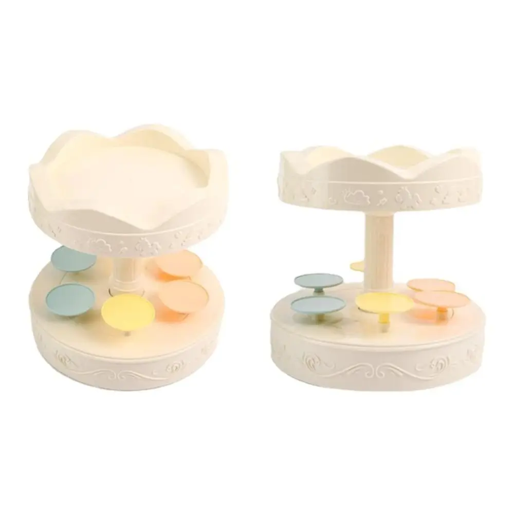 

Carousel Automatic Rotating Cake Machine Lights Music Macarons Dessert Display Turntable Rack Cupcakes Holder