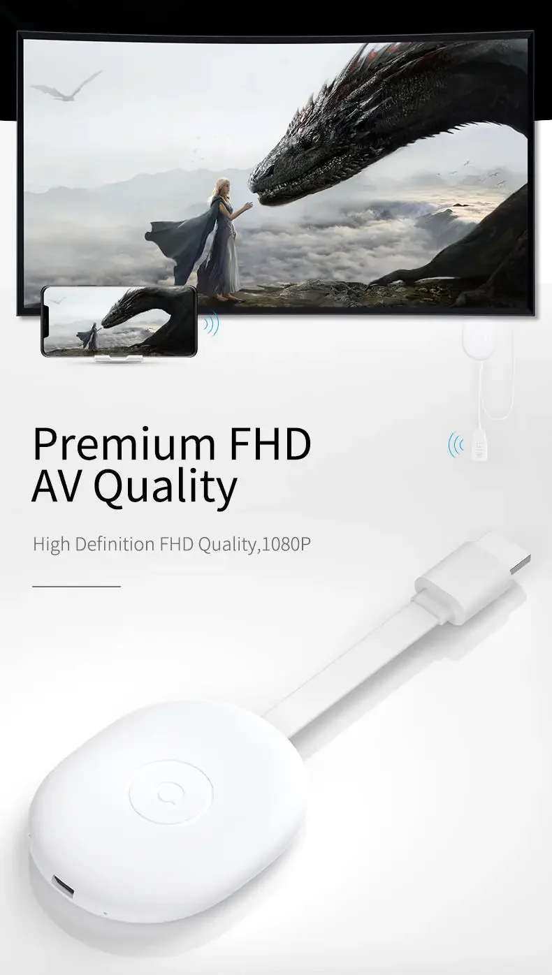 G42 Anycast Tv Dongle Wireless Hdmi-compatible Transmitter and Receiver 30M Extender Miracast Key  to Tv Audio Video Long Range